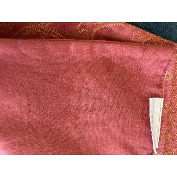 XOCHI Set 5 Woven Cotton Floral & Scroll Rust Muted Orange Placemat Set - Picture 7 of 9